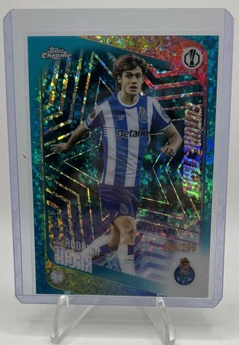 2025-26 Topps Chrome UCC #83 Rodrigo Mora Teal Mini-Diamonds #/299