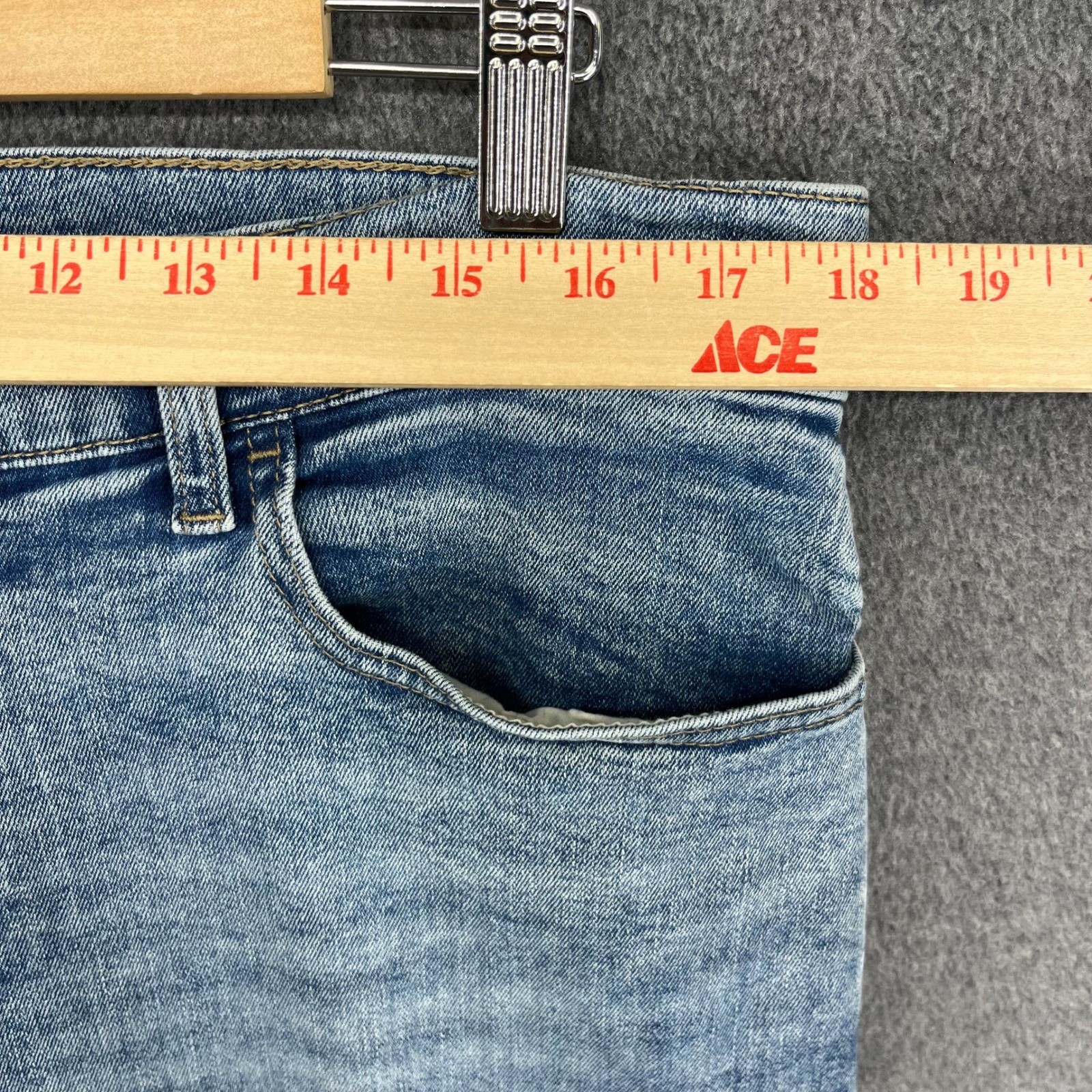 Tommy Hilfiger Mens Light Wash Straight Leg Stretch Jeans 34x30 Blue thumbnail 8