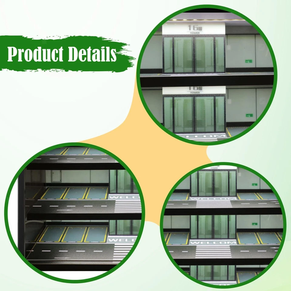 Vetrina espositiva per scene di parcheggio in scala 1/64 con supporto - Immagine 3 di 4