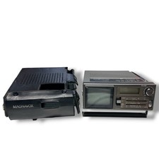 Vintage Magnavox BD3902 Portable 3” B&W TV AM/FM Clock Radio - FOR PARTS