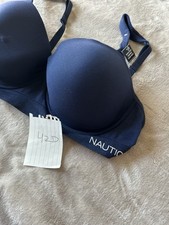 Nautica Navy Blue T-Shirt Bra 42D Underwire Super Soft Adjustable Strap