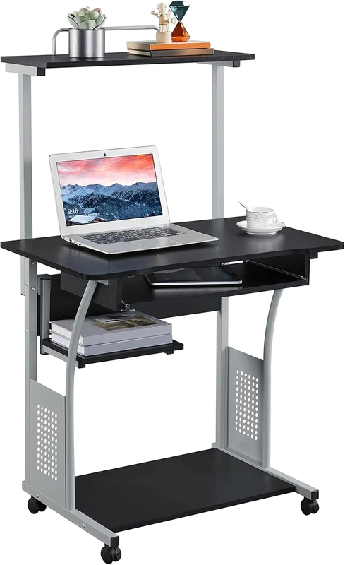 3 Tier Computer Desk with Printer Shelf
