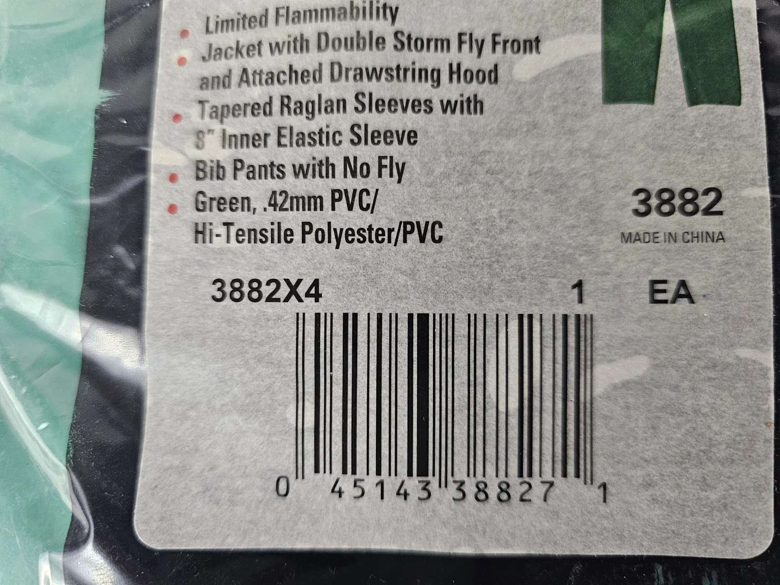 River City Garments Dominator Limited Flammability Rainwear 4X Jacket and Pants - product detail image 8
