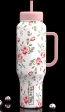 NEW Rare Coldest 46oz Limitless Pink Petals - RARE, 3 Lids  Leak proof, NWOB