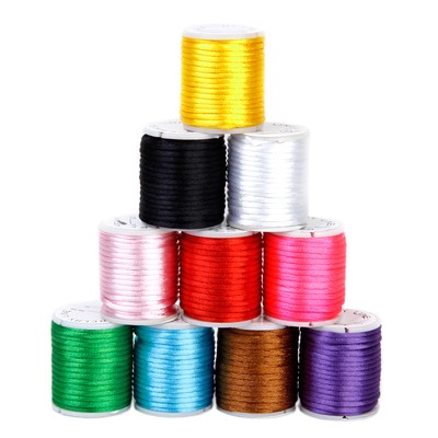 10 stücke 1/2mm Satin Nylon Schnur DIY Kumihimo Rattail String Perlen Gewinde