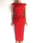 Barbie Vintage 1960's Sheath Sensation #986 Red Dress Only Snaps Gold Buttons