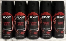5 Pack: Axe Fine Fragrance Cherry Spritz Red Apple + Amber Premium Body Spray