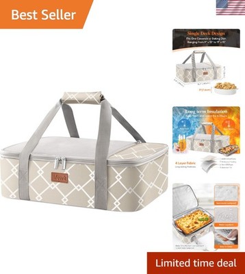Insulated Food Carrier Bag For Hot Cold Food Casseroles Picnic Travel