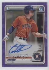 2020 Bowman Chrome Prospect Purple Refractor /250 Colin Barber #CPA-CBA Auto w6g