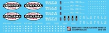 N Scale - Buffalo Central T-Trak 50ft Double Door Boxcar Decals