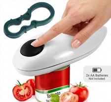 Electric Can Opener One Touch Automatic Smooth Edge Tin Opener + Jar Opener Tool