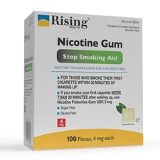 Health - Nicotine Polacrilex Coated Gum 4mg (nicotine), Coated Mint Flavor, Stop
