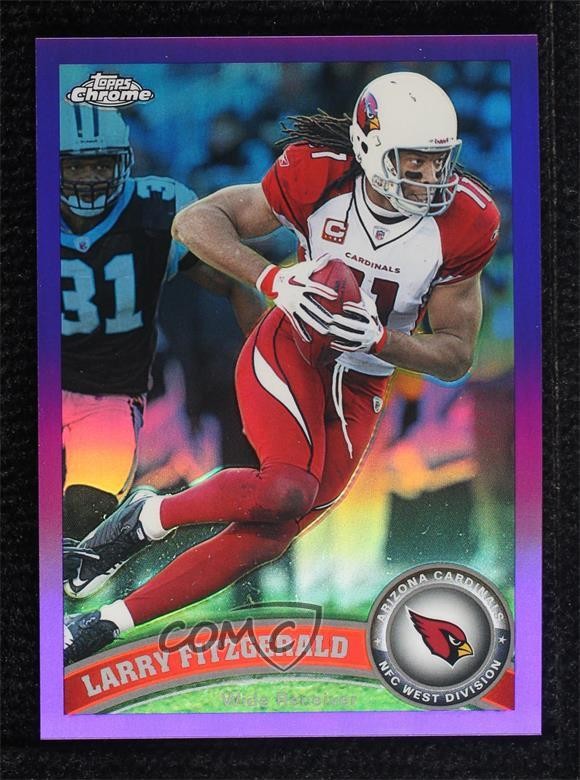 2011 Topps Chrome Retail Purple Refractor 268/499 Larry Fitzgerald #80 0d44