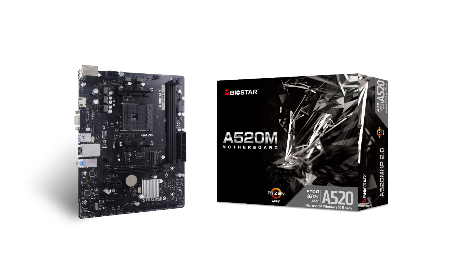 Biostar A520MHP 2.0 Ver 6.0 AMD Sockel AM4 Mainboard, microATX, DDR4 M.2
