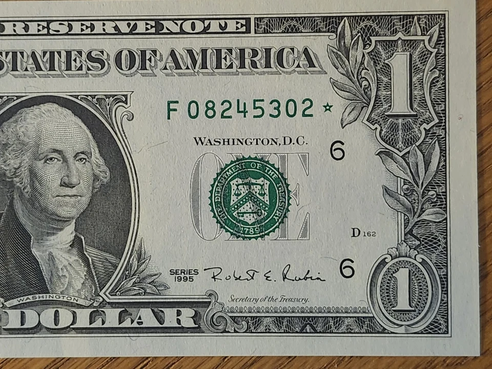 1995 $1 "STAR NOTE" ATLANTA UNC/GEM F08245302*   1 OF 2 Cons SERIAL NUMBERS - Image 4 of 4