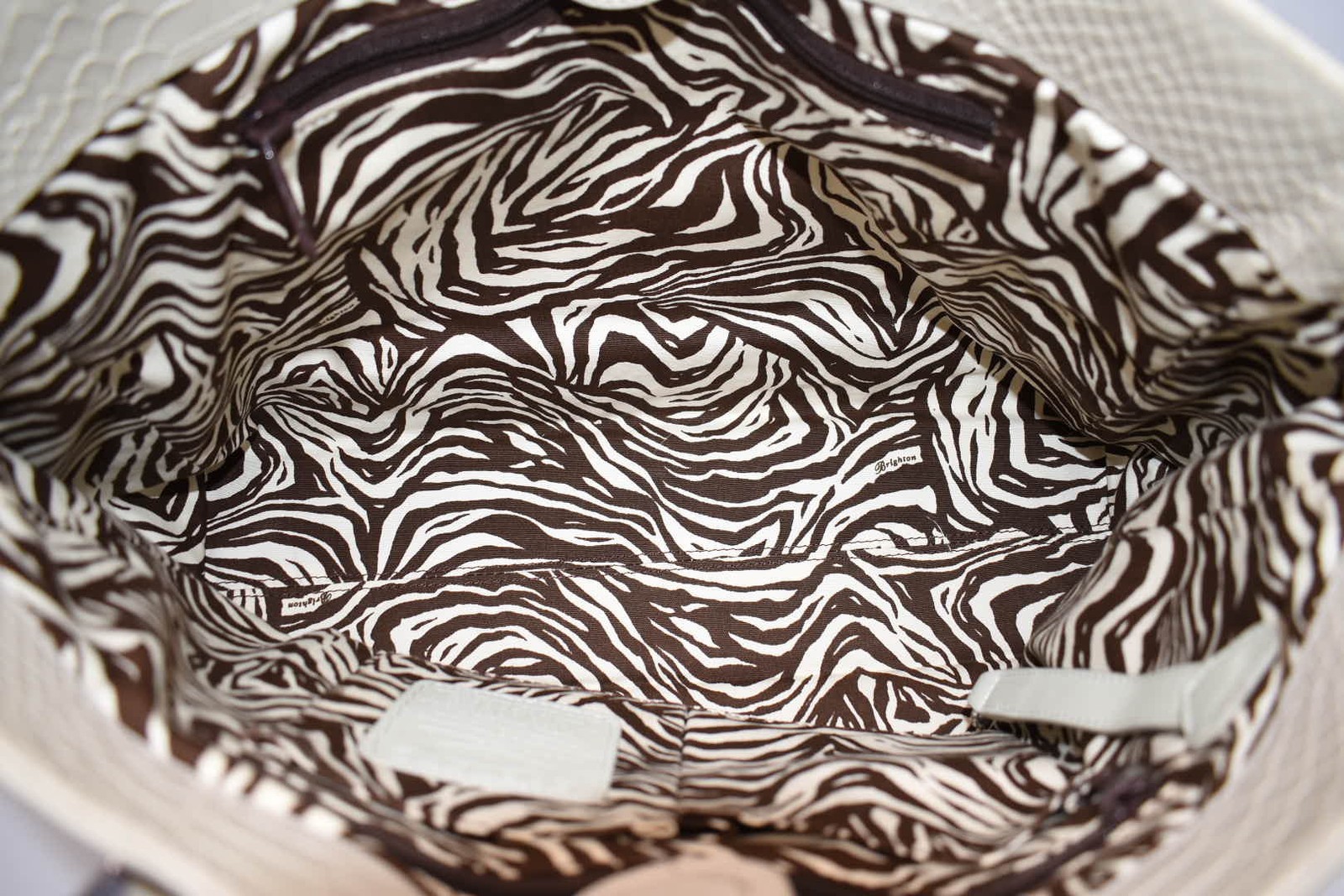 Brighton Cream Lace Python Shoulder Bag - image 12