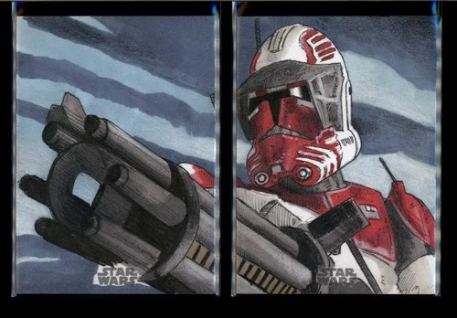 2023 Topps Chrome Galaxy Sketches Chris Owen Commander Thorn Dual Sketch 1/1