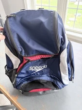 Speedo Teamster 35L Swim Backpack Red And Blue Swim Bag