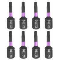 "8St TT10 Torx Schraubendreher Bit 1/4\" Sechskantschaft 1\" LäNge 6-Punkt S2 Stahl"