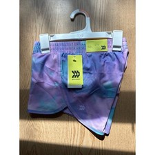 New Girls All in Motion Running Shorts w/Brief Liner Mid Rise size Small 6-7