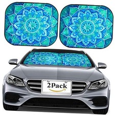 Car Sun Shade for Windshield Universal Fit 2 Pack Sunshade, Block Sun Glare,