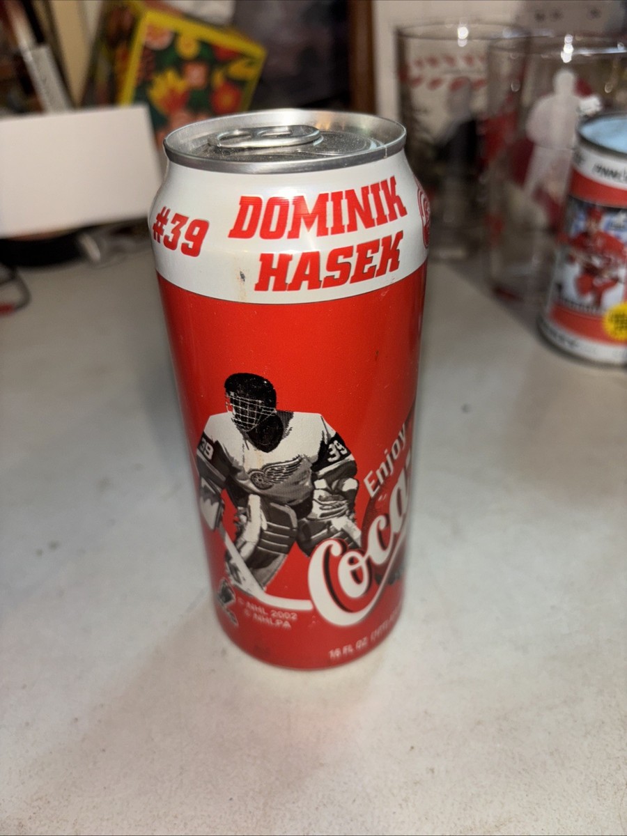 2002 DETROIT RED WINGS COCA COLA COKE CAN Dominik Hasek Full Can
