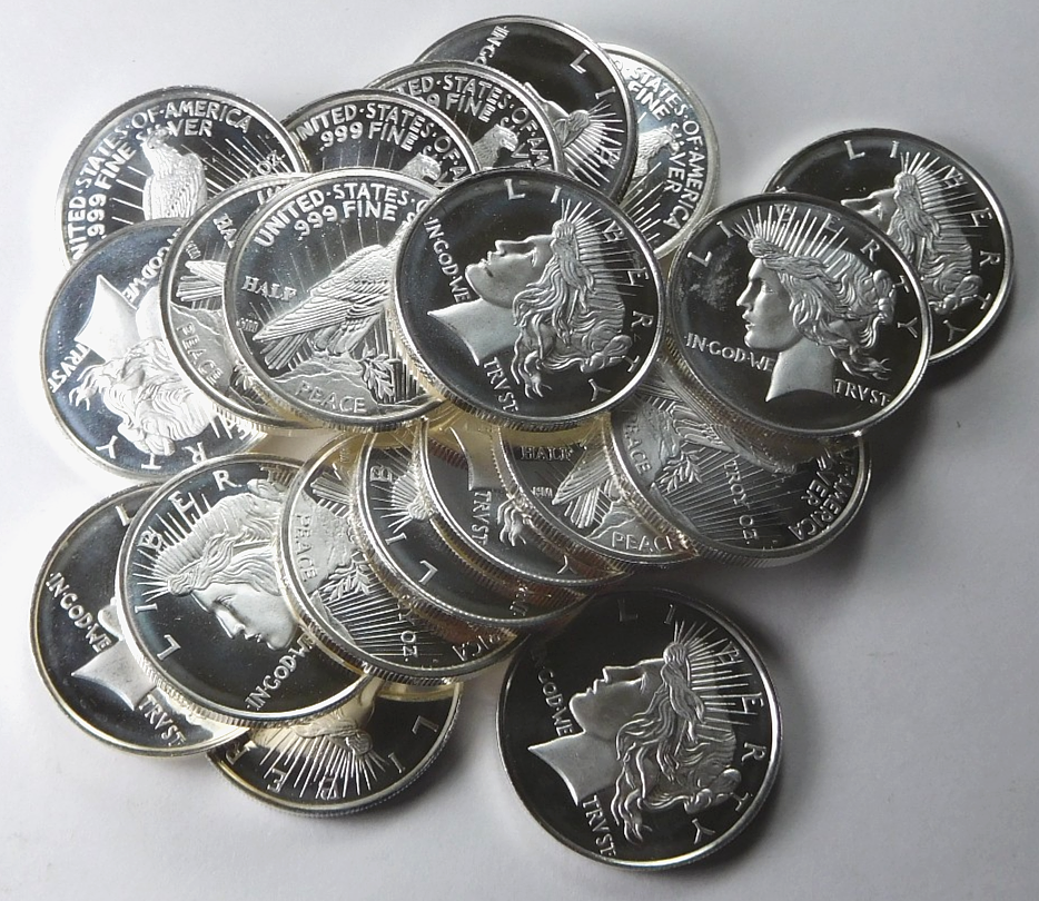 Highland Mint HM Peace Dollar Half Troy oz .999 Fine Silver Round