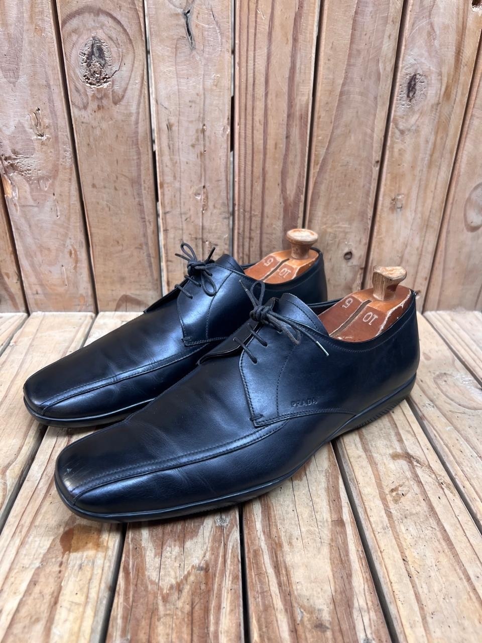 Prada black men's Lace up casual leather dress shoes size uk 9 E us 10 thumbnail 11