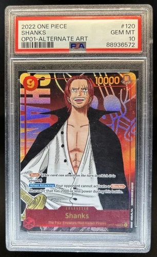 2022 One Piece Romance Dawn Shanks Alternate Art #OP01-120 PSA 10 GEM MINT