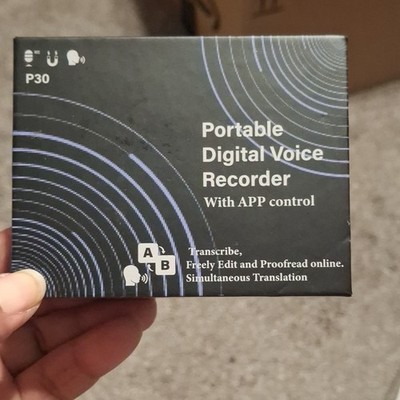 P30 Portable Digital Voice Recorder APP Control Rechargeable MP3 Magnetic