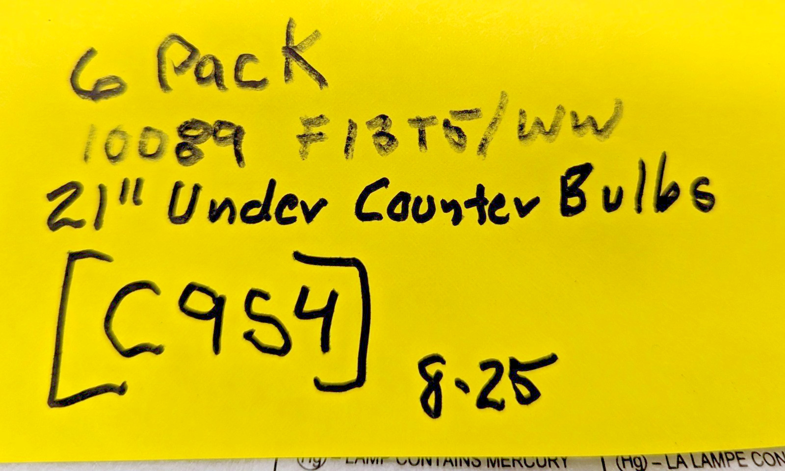 6 Pack 21&rdquo; Undercounter T5 3000K Warm White Fluorescent Bulbs 13W [C9S4]