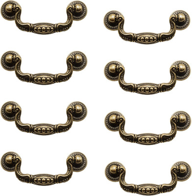 8 Pcs 3 Inch P02 Drop Drawer Handles Antique Brass(Gold) Cabinet Handle Drawer P