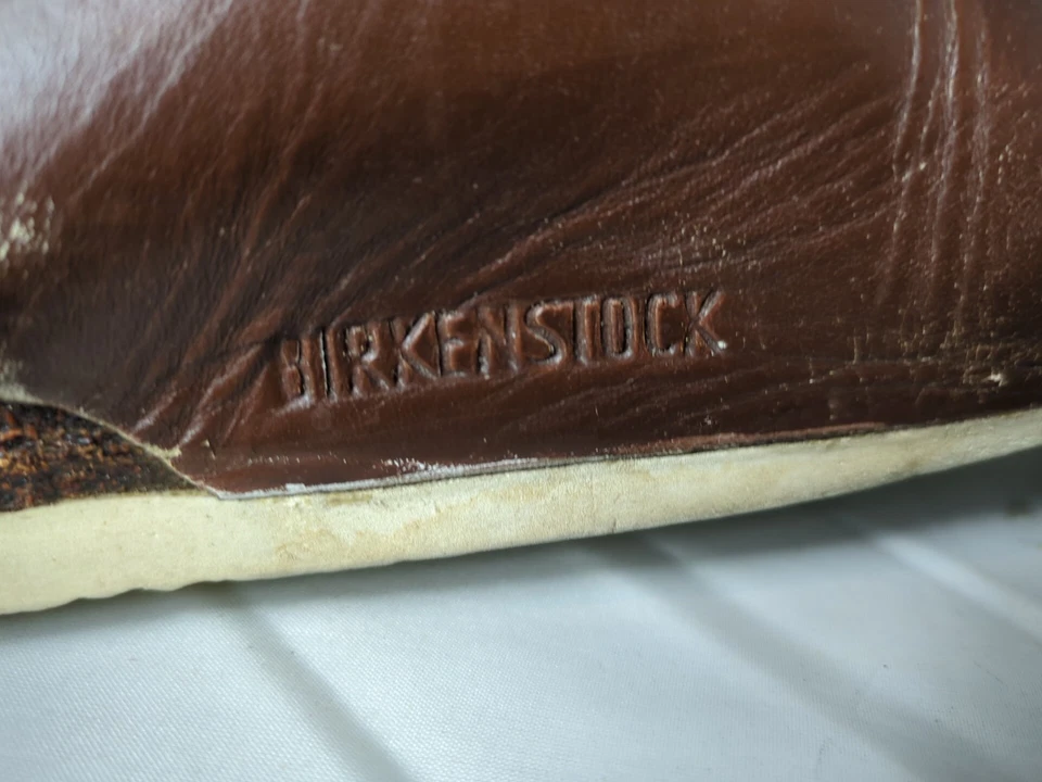 Sandalias Birkenstock Fisherman vintage para mujer de cuero marrón informales cómodas Foto 2 de 4