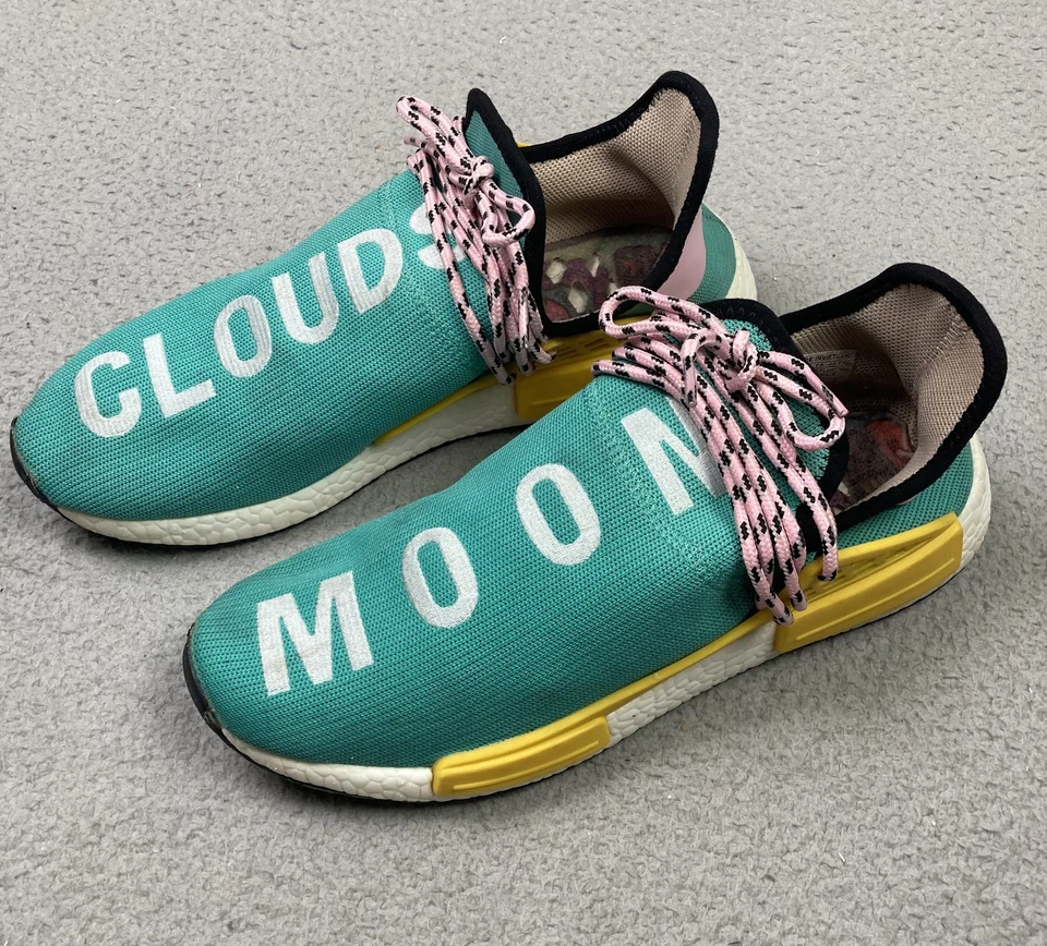 Adidas Pharrell Williams Hu NMD Shoes Mens Size 11.5 Cloud Moon Boost 4C7188 - Image 3 of 4