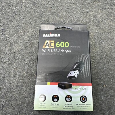 Brand New in Box Edimax AC600 Dual Band WiFi USB Adapter For PC