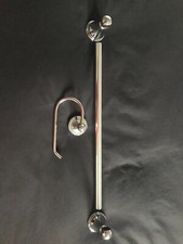 Produktbild - Robustes modernes Bad Accessoires Set Silber Chrom Accessoire Set Wandbehang