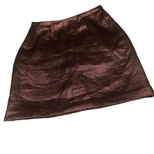     Leifsdottir An Anthropologie Brand Dark Bronze Metallic Skirt Size OP NWT