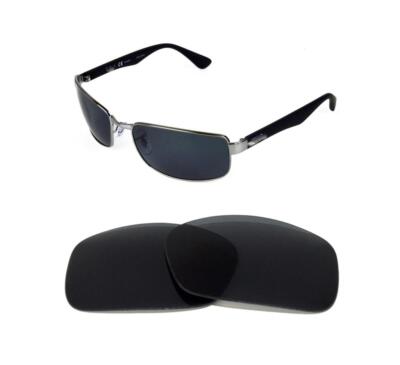 NEW POLARIZED REPLACEMENT BLACK LENS FIT RAY BAN RB3379 64mm SUNGLASSES  UK