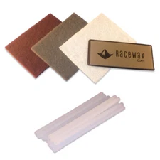 RaceWax Ptex Ski Base Repair Kit 10 clear p-tex metal scraper +3 3M pads