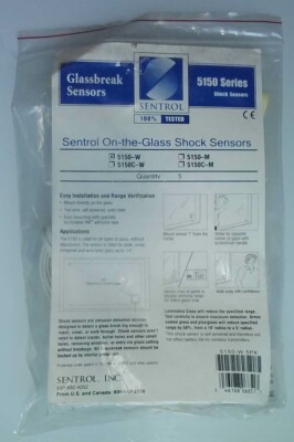 Sentrol Remote Sensor Sentrol 5150-W On-The-Glass Shock Sensors Glass-break Sensors (Bag of 5 ...