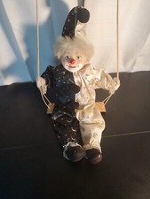 Clown Marionette on Swing in blue costume 18
