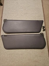 87-96 FORD F150 F250 F350 BRONCO LEFT / RIGHT SUNVISORS PAIR GRAY OEM 