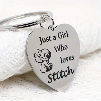 2pcs Stainless steel love keychain Birthday gift pendant jewelry