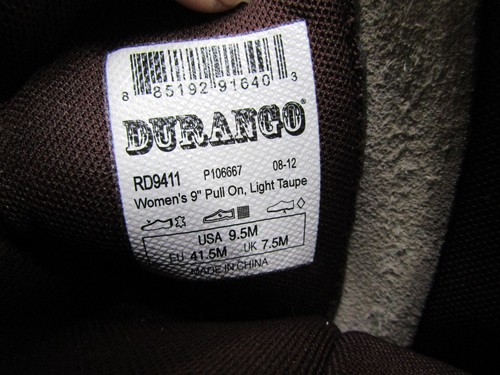 DURANGO Womens Size 9.5 M Beige Leather Buckle Zip Cowboy Western Boots - Picture 10 of 11