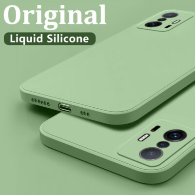 Suqare Liquid Silicone Soft Case Cover For Xiaomi Redmi Note 12 11 Pro 13T 12T