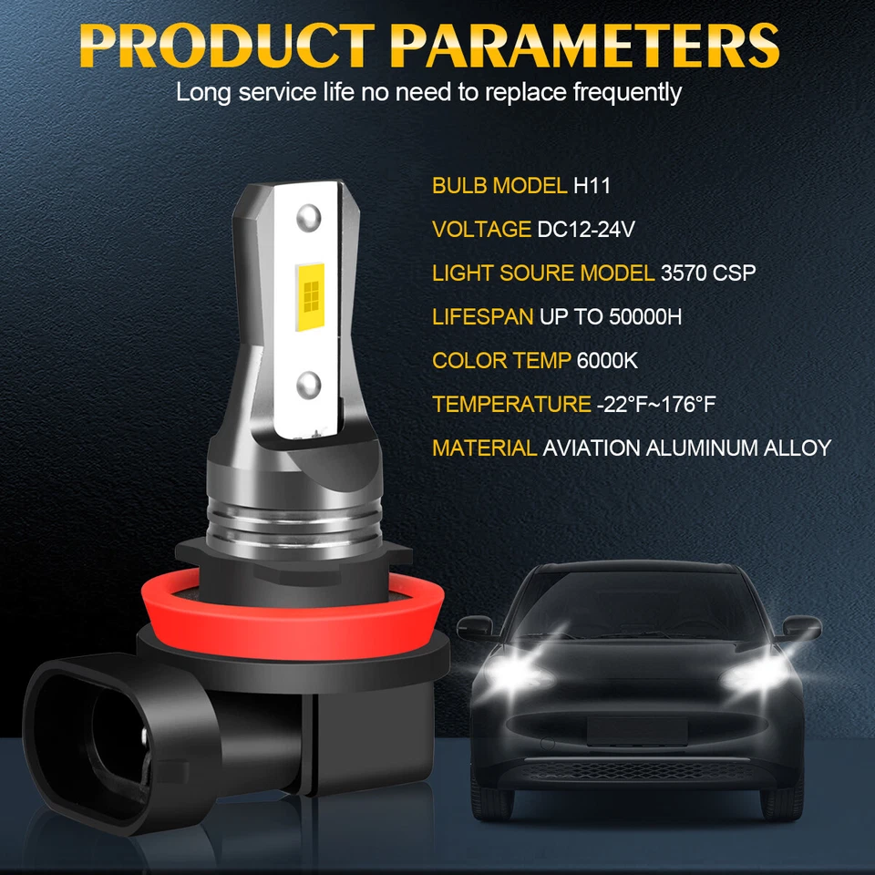 2 bombillas LED brillantes 6000K para Can-Am Commander Max 1000R EFI 2021-2023 Foto 3 de 4