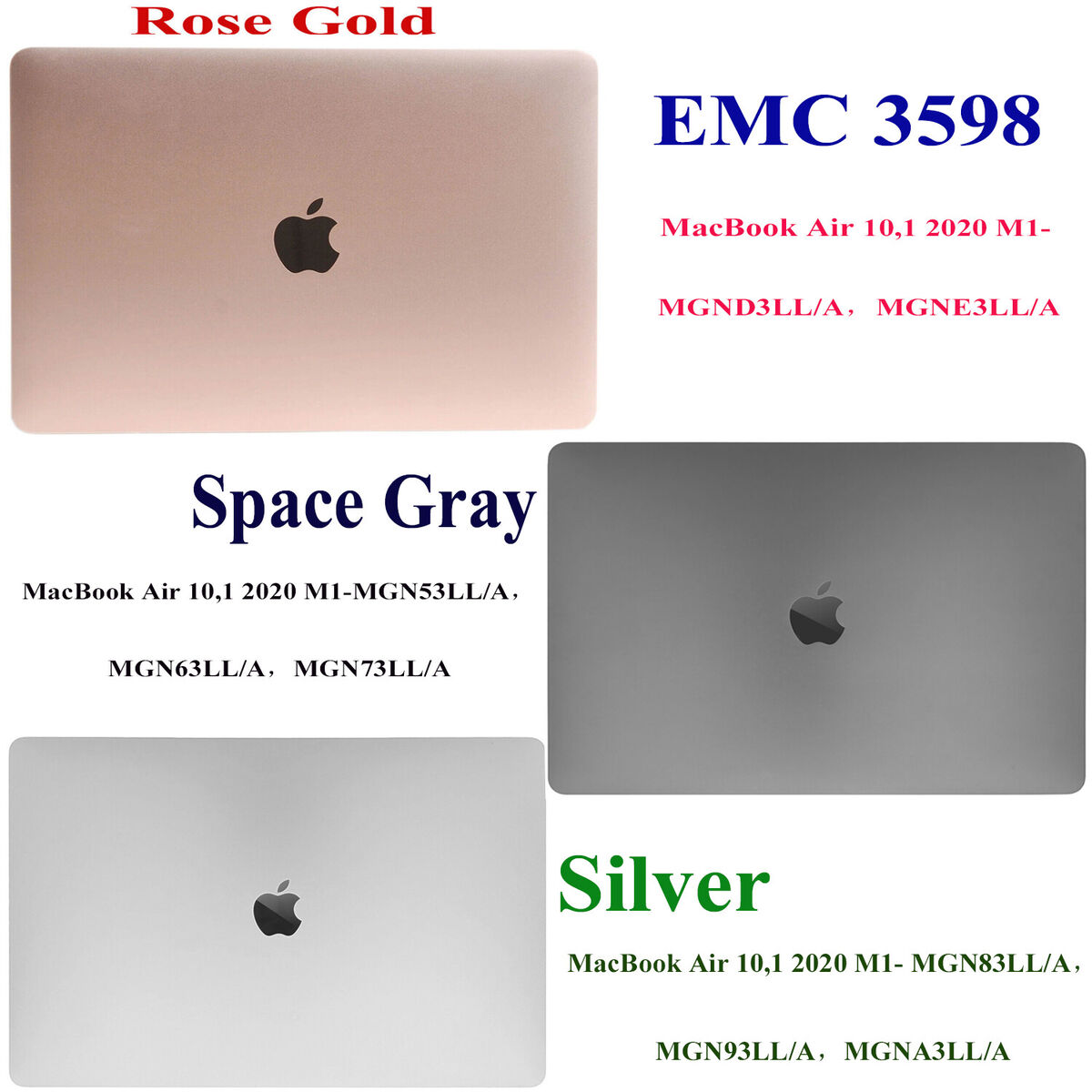 Gold LCD Assembly for MacBook Air M1 2020 A2337 MGN63 MGN93 MGND3 MGN73  MGNA3