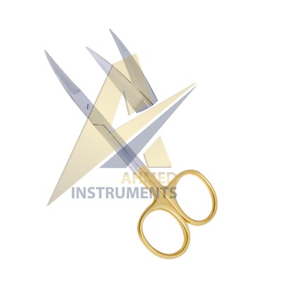 TC Iris Scissors 4.5'' Curved and Straight Dental Surgical Instruments 10 Pcs
