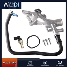 For 11-16 Chevry Cruze Sonic Trax Aluminum Water Outlet Thermostat Housing&Hose