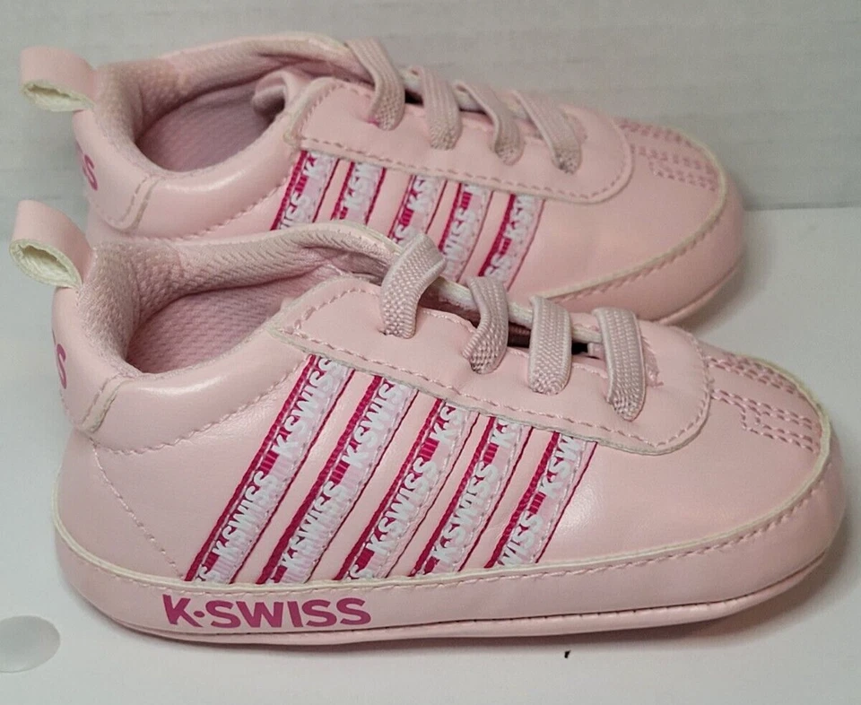 NEW Baby KSWISS Pink Sneakers Crib Shoes Size 3 - Image 4 of 4